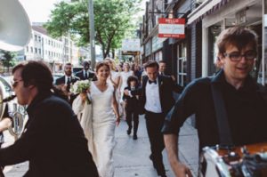 Hogtown Sound - Newlyweds share their joy with wedding parade through Leslieville